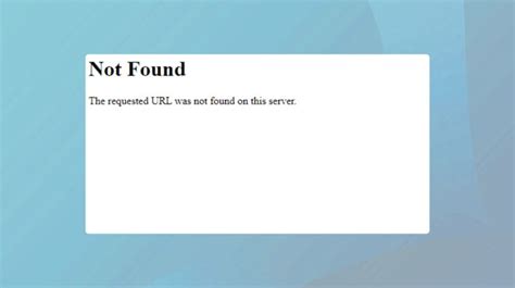 Resolving HTTP Error 404 The Requested Resource Is Not Found .